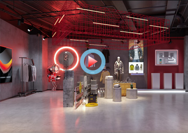 東方駿業服裝展廳設計全景案例