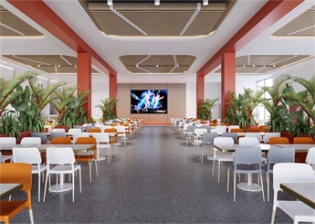 廣東清遠(yuǎn)學(xué)校大食堂設(shè)計(jì)效果圖